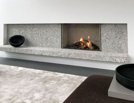 Salón de piedra con chimenea Salón de piedra con chimenea